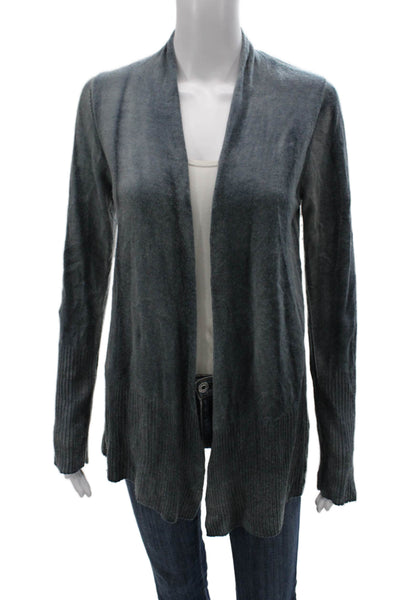 Marika Charles Womens Gray V-Neck 100% Cashmere Cardigan Long Sleeve Size 1