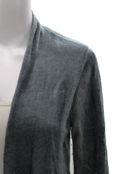 Marika Charles Womens Gray V-Neck 100% Cashmere Cardigan Long Sleeve Size 1