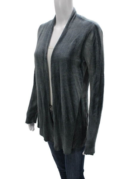 Marika Charles Womens Gray V-Neck 100% Cashmere Cardigan Long Sleeve Size 1