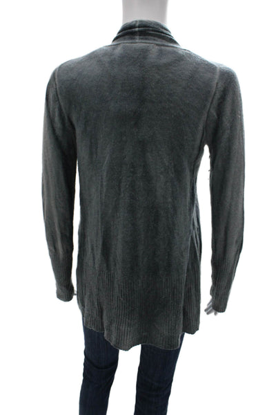 Marika Charles Womens Gray V-Neck 100% Cashmere Cardigan Long Sleeve Size 1