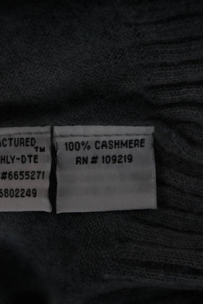 Marika Charles Womens Gray V-Neck 100% Cashmere Cardigan Long Sleeve Size 1