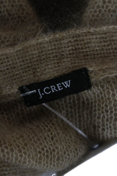 J Crew Womens Beige Wool Blend V Neck Long Sleeve Cardigan Size S