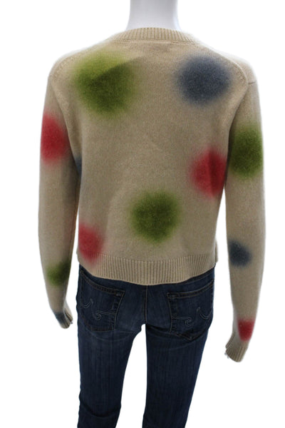 The Elder Statesman Women Cashmere Polka Dot Pullover Sweater Multicolor Size S