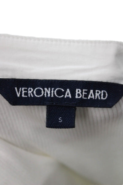 Veronica Beard Women Henley Long Sleeve Pima Cotton T-Shirt White Size S