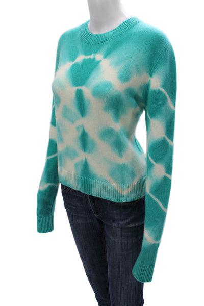 The Elder Statesman Women Cashmere Tie-Dye Sweater Multicolor Crew Neck Size M