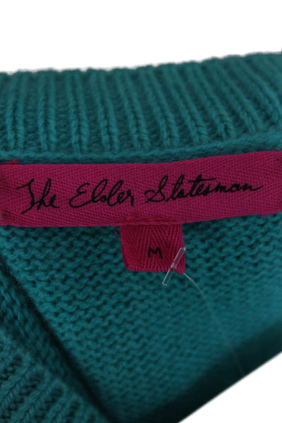 The Elder Statesman Women Cashmere Tie-Dye Sweater Multicolor Crew Neck Size M