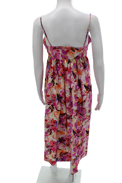 Ulla Johnson Women's Floral Maxi Dress Multicolor Square Neck Sleeveless Size 6