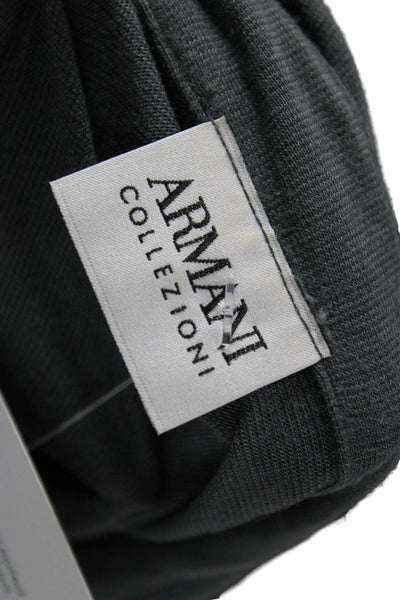 Armani Collezioni Mens Polo Collared Short Sleeve Gray Viscose Size 3XL