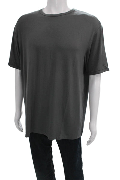 Armani Collezioni Mens Basic Gray Crew Neck Short Sleeve T-Shirt Size XL