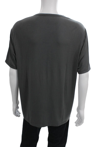 Armani Collezioni Mens Basic Gray Crew Neck Short Sleeve T-Shirt Size XL