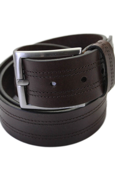 Hugo Boss Men's Leather Buckle Closure Belt Brown Size 44