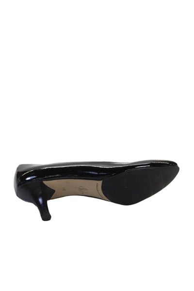 Cole Haan Womens Patent Leather Slip On Heels Pumps Black Size 7.5B