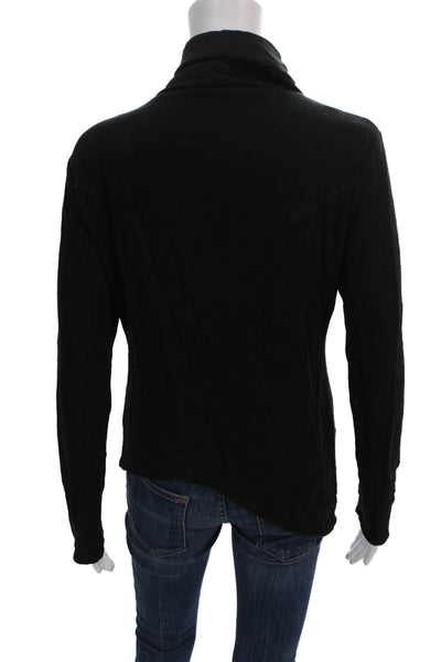 Helmut Lang Womens Biker Jacket Black Rayon Zip Long Sleeve Size S