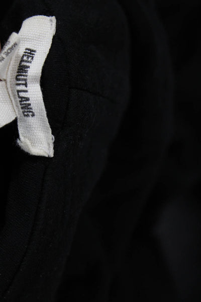 Helmut Lang Womens Biker Jacket Black Rayon Zip Long Sleeve Size S