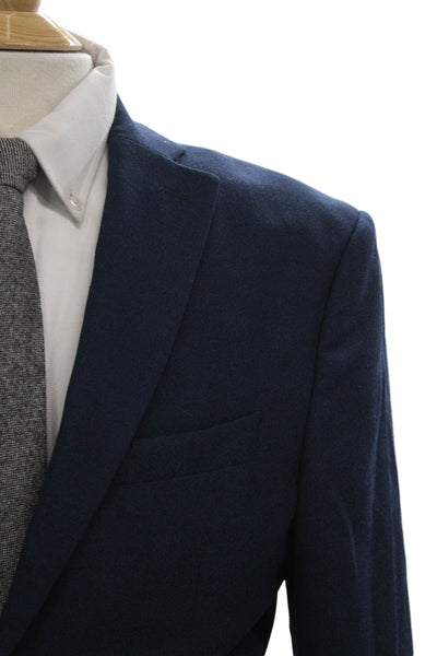 Zara Man Men Blue Blazer Button Closure Polyester Viscose Size 21