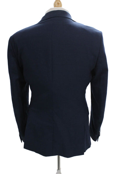 Zara Man Men Blue Blazer Button Closure Polyester Viscose Size 21