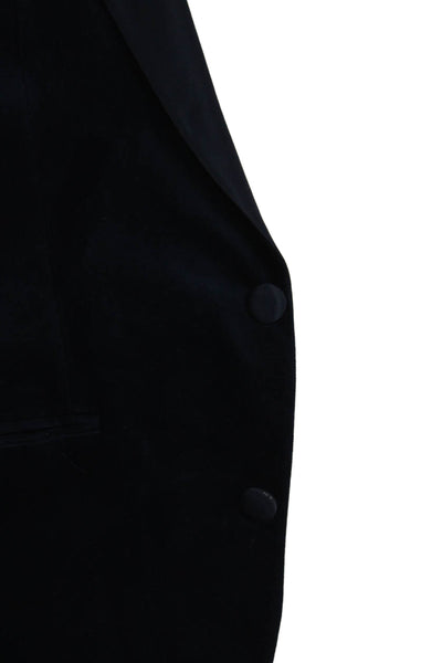 Zara Man Mens Tuxedo Blazer Velvet Blue Button Fall Size 40
