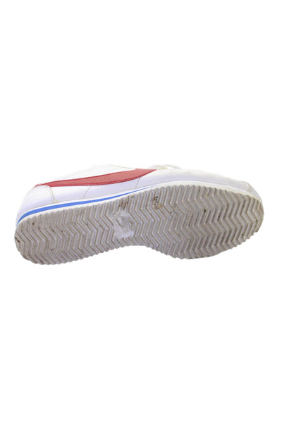 Nike Womens Leather Round Toe Low Top Sneakers White Size 7.5