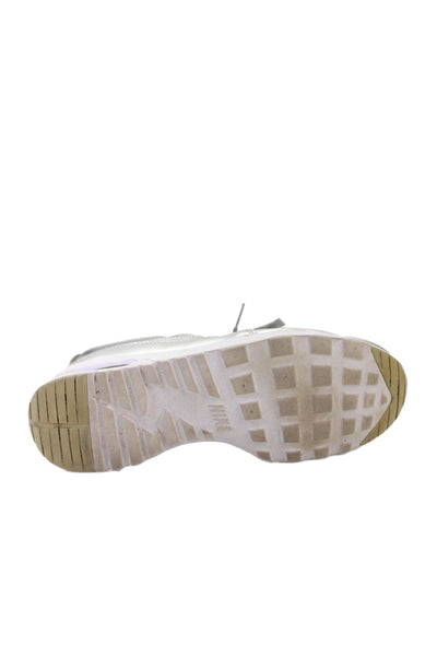 Nike Womens Metallic Leather Low Top Sneakers Silver Size 7.5