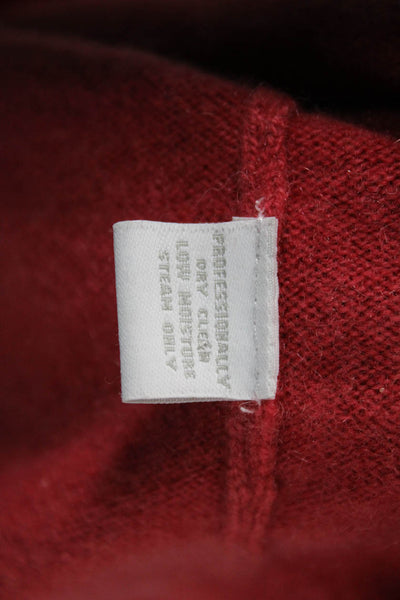 Charter Club Women Cashmere V-Neck Pullover Long Sleeve Red Size L