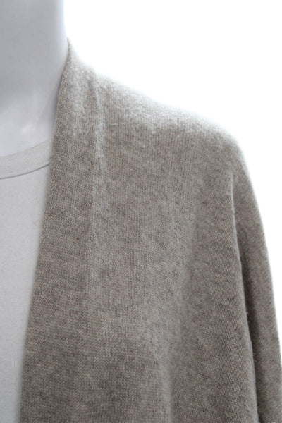 Catherine Catherine Malandrino Women Cardigan Cashmere Beige 3/4 Sleeve Size M