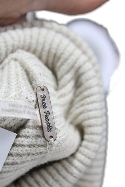 Free People Women Pullover Turtleneck Sweater Beige Size XS