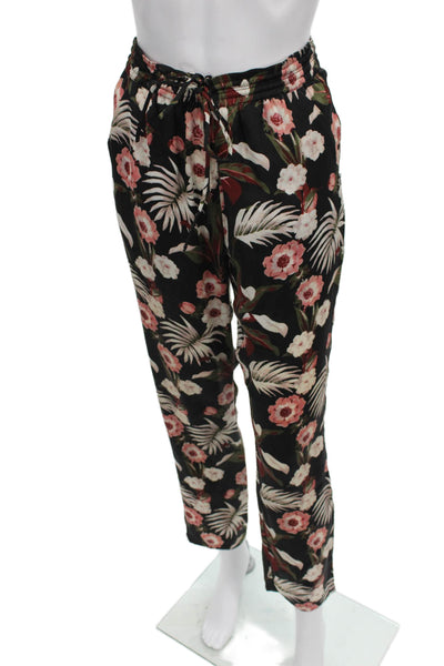 Maison Scotch Womens Tropical Floral Drawstring Jogger Pants Multi Size 1