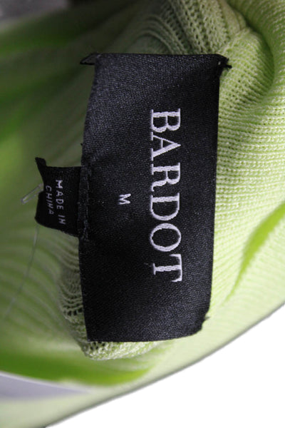 Bardot Women Green Bodycon Long Sleeve Collared Dress Size M