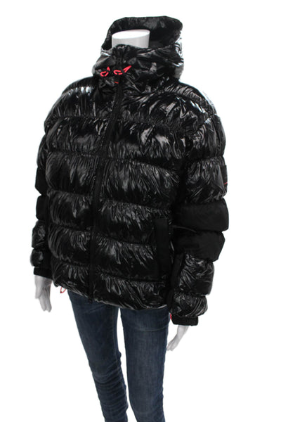 Bogner Unisex Puffer Jacket Black Polyamide Zip Long Sleeve Size 6