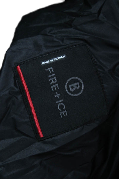 Bogner Unisex Puffer Jacket Black Polyamide Zip Long Sleeve Size 6
