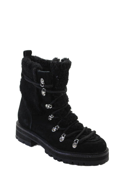 Sigerson Morrison Womens Suede Lace Up Boots Black Size 37 7