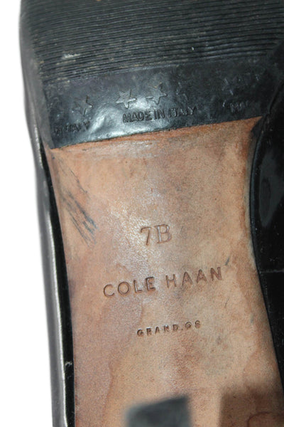 Cole Haan Womens Patent Leather Pointed toe Heels Black Size 7B