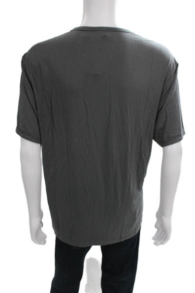 Armani Collezioni Mens Basic Gray Modal Crew Neck T-Shirt Size XL