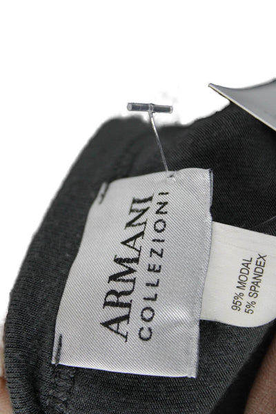 Armani Collezioni Mens Basic Gray Modal Crew Neck T-Shirt Size XL