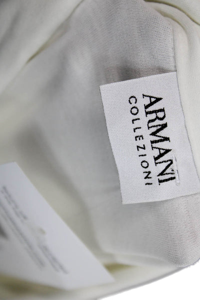 Armani Collezioni Men Polo Shirt White Cotton Collared Short Sleeve Size XL