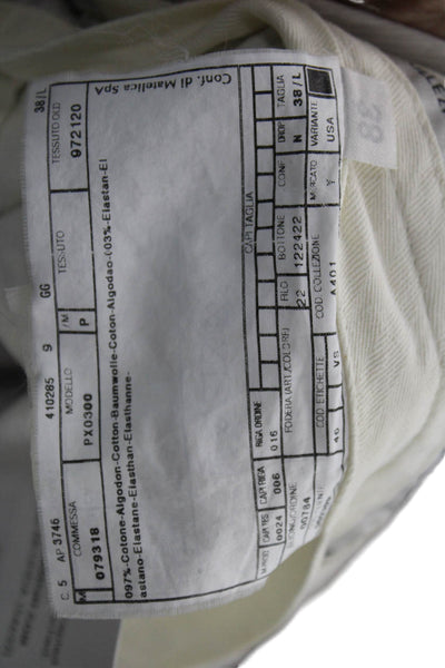 Armani Collezioni Mens Chino Pants Gray Cotton Size 38