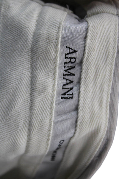 Armani Collezioni Mens Chino Pants Gray Cotton Size 38