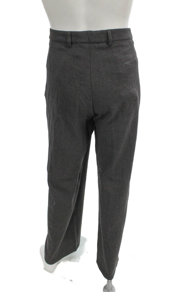 Armani Collezioni Mens Dress Pants Gray Wool Button Size 38
