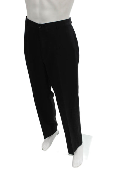 Armani Collezioni Mens Dress Pants Black Wool Size 38