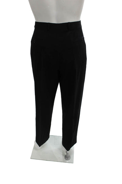 Armani Collezioni Mens Dress Pants Black Wool Size 38