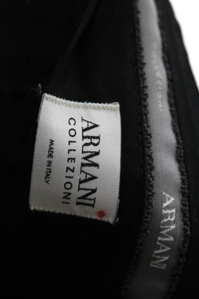 Armani Collezioni Mens Dress Pants Black Wool Size 38