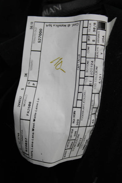 Armani Collezioni Mens Dress Pants Black Wool Size 38