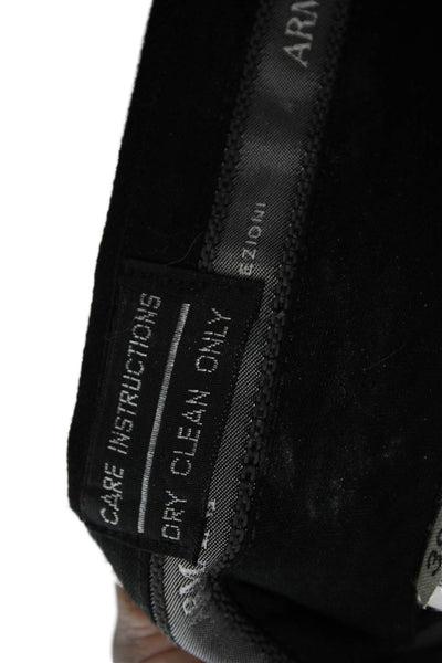 Armani Collezioni Mens Dress Pants Black Wool Size 38
