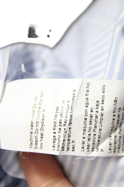 Boss Hugo Boss Men Blue Striped Cotton Dress Shirt Size M