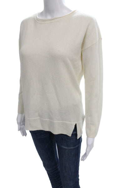 Michael Michael Kors Womens Ivory Cashmere Pullover Sweater Crew Neck Size XS