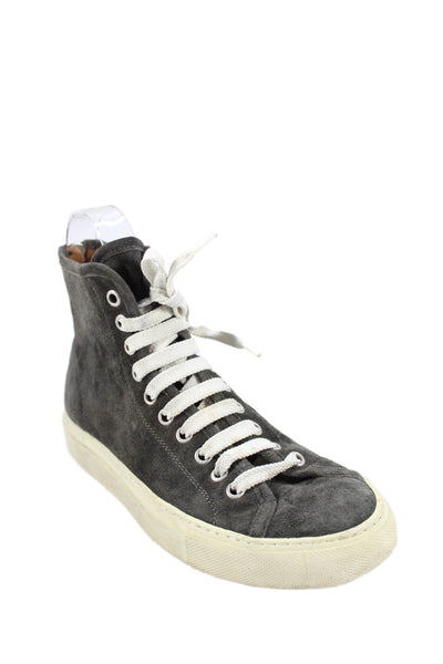 Woman by Common Projects Womens Suede High Top Sneakers Black Size 6