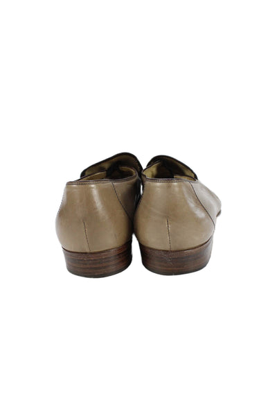 Bruno Magli Mens Leather Dress Shoe Loafers Beige Size 10 Narrow