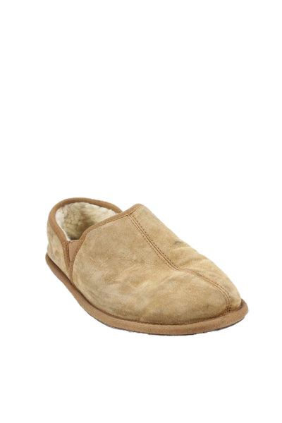 Ugg Mens Scuff Suede Romeo II Slide On Slippers Beige Size 10