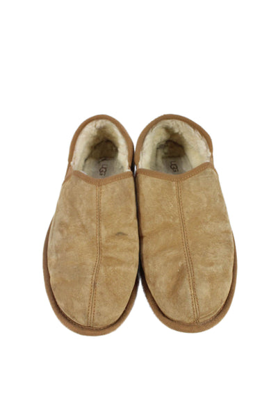 Ugg Mens Scuff Suede Romeo II Slide On Slippers Beige Size 10