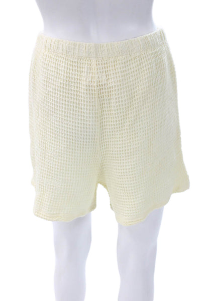 Donni Womens Two Piece Set Yellow Cotton Scoop Neck Sleeveless Spring Size M